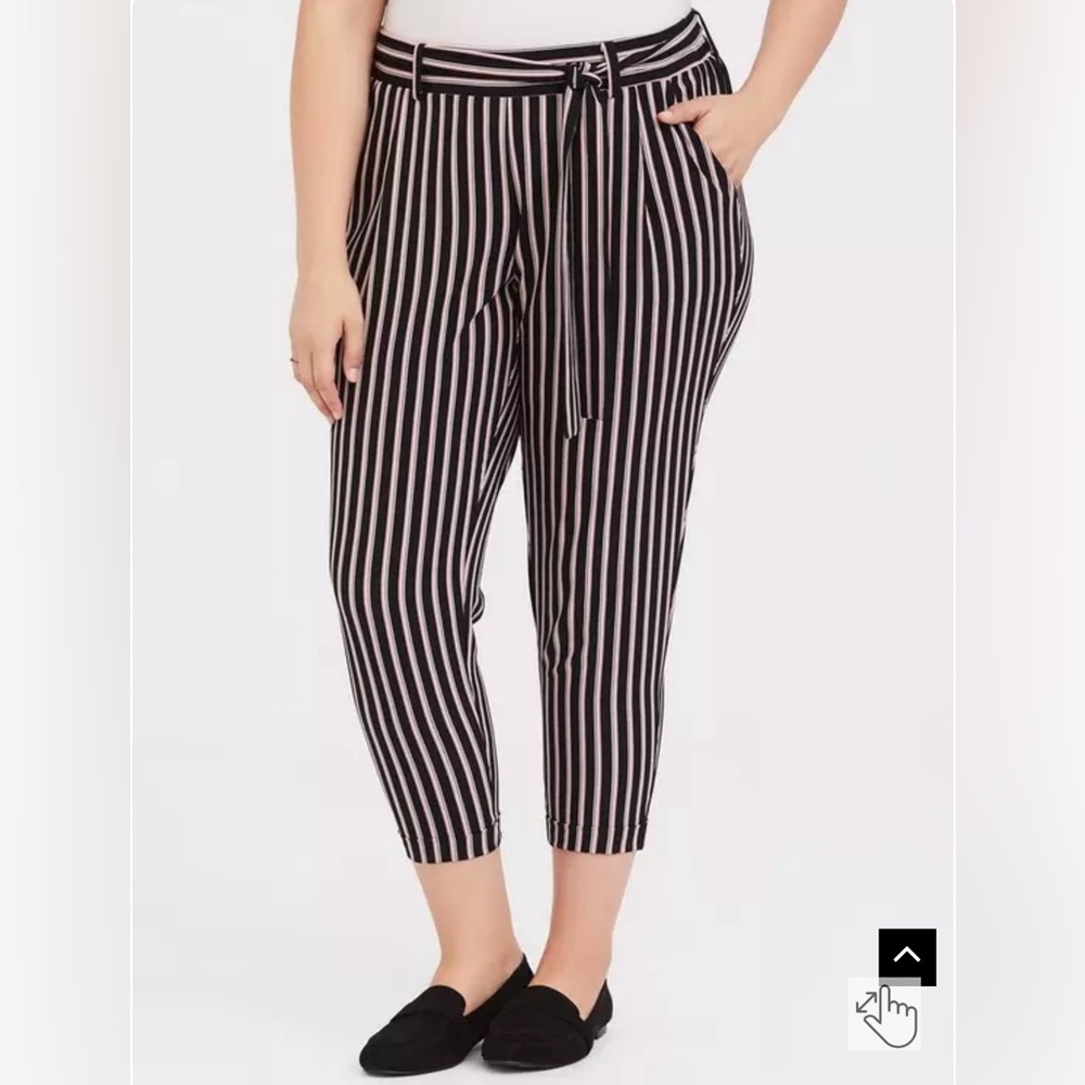 Black and White Striped Pants